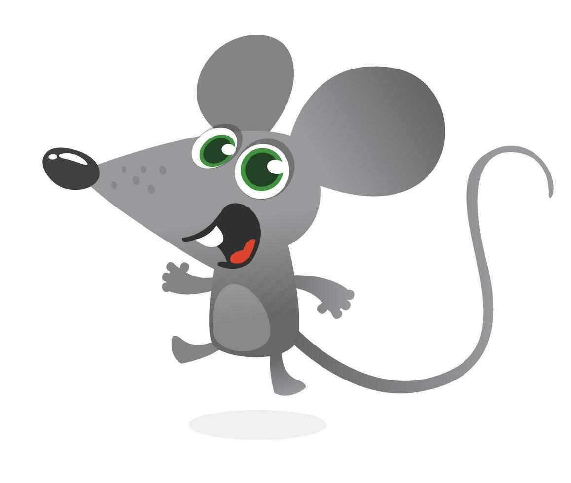 Cute cartoon mouse. Vector illustration isolated