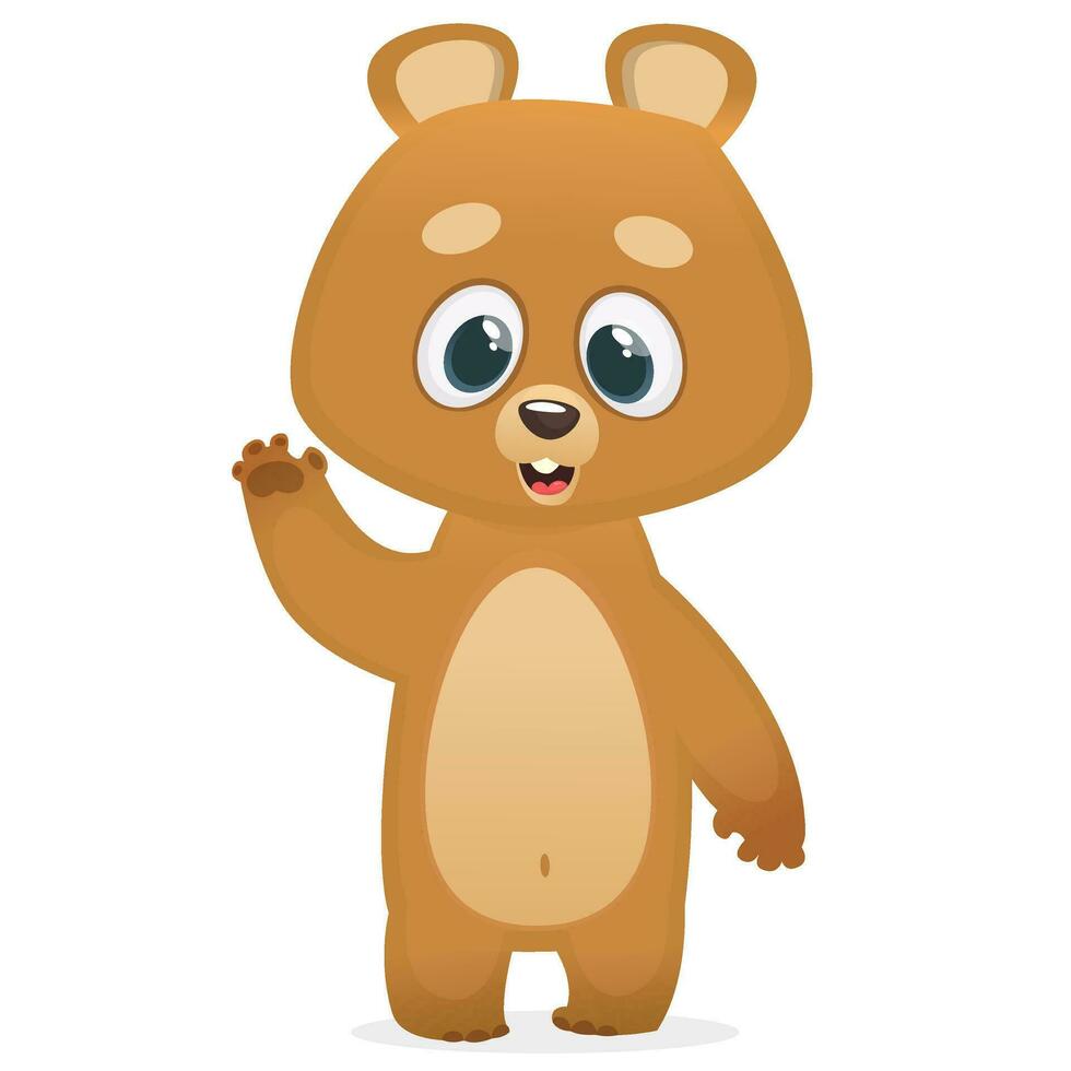 Funny cartoon bear vector illustration