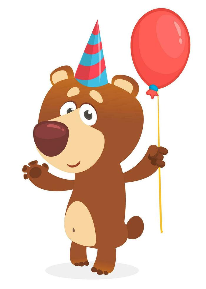 Cute cartoon bear. Vector illustration