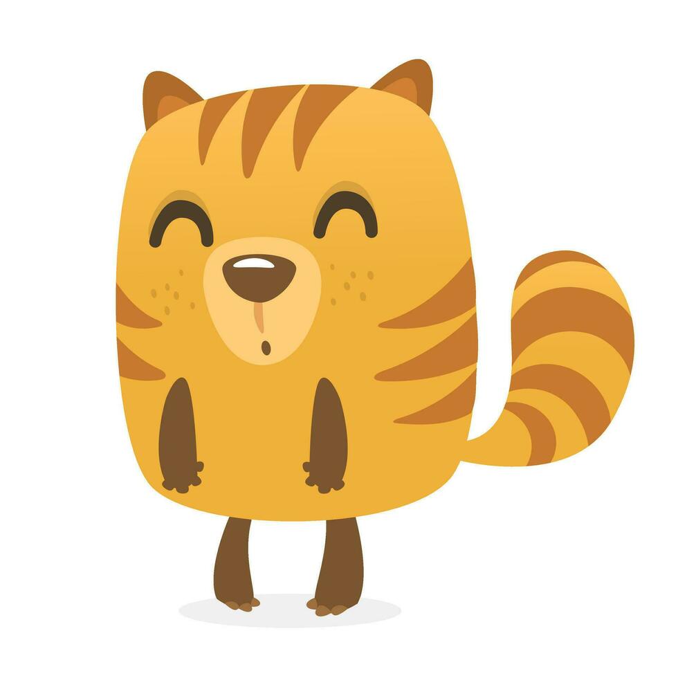 Cartoon Chipmunk or marmot laughing. Vector illustration