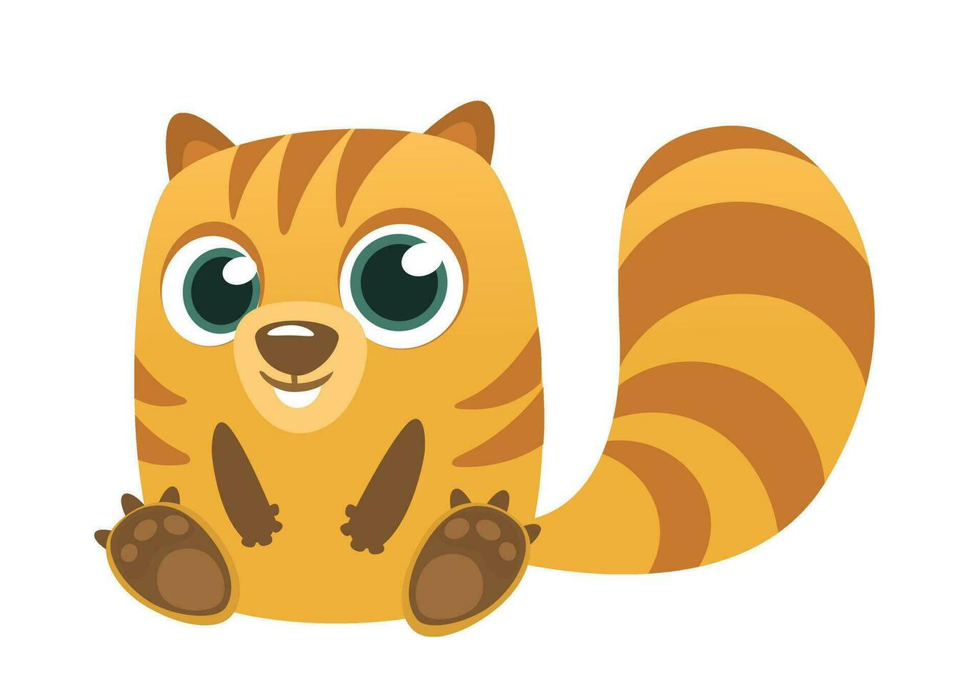 Cartoon Chipmunk or marmot laughing. Vector illustration