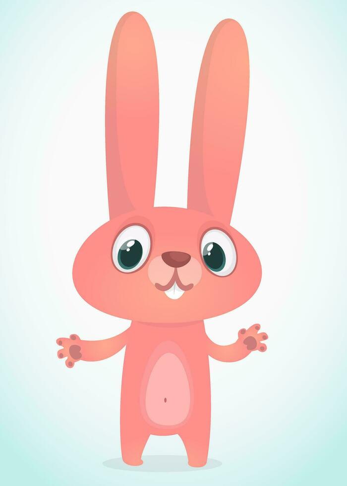 linda Pascua de Resurrección Conejo dibujos animados. vector ilustración de gracioso conejito