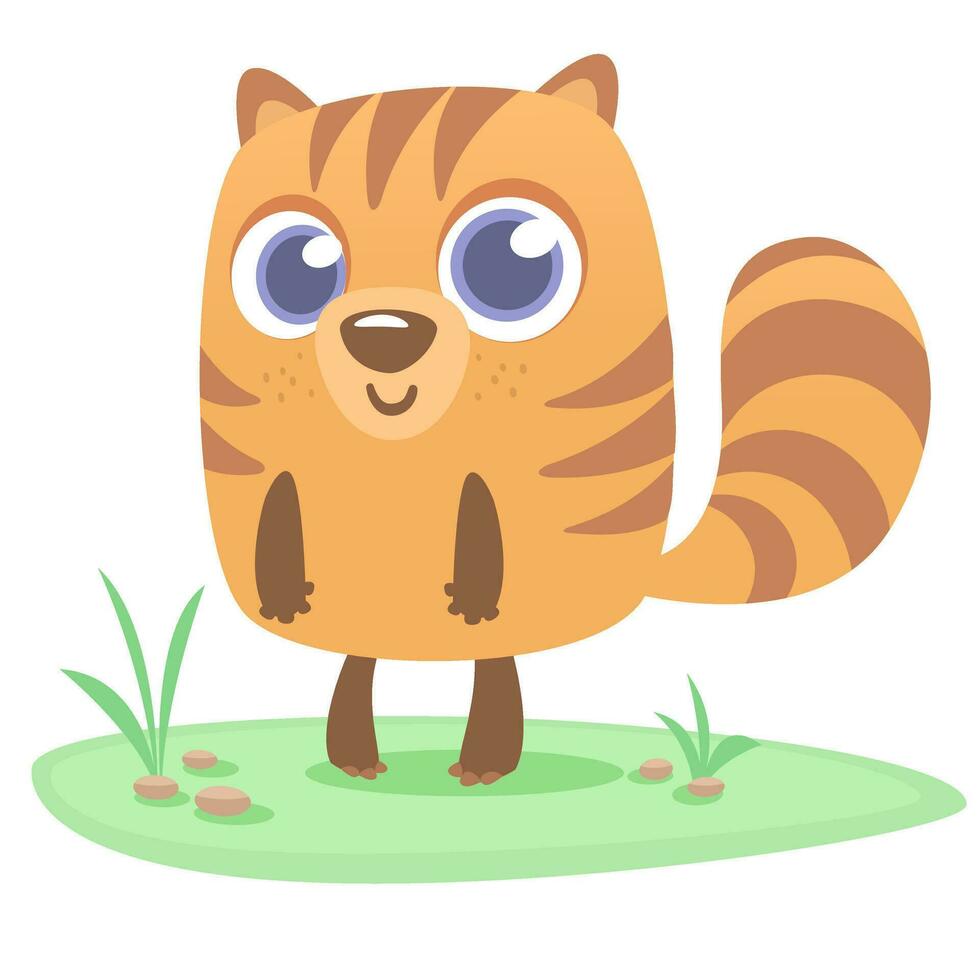 Cartoon Chipmunk or marmot laughing. Vector illustration