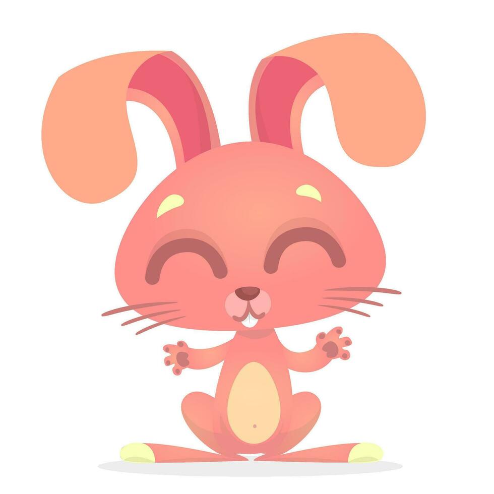 Funny cartoon bunny vector illustration. Easter