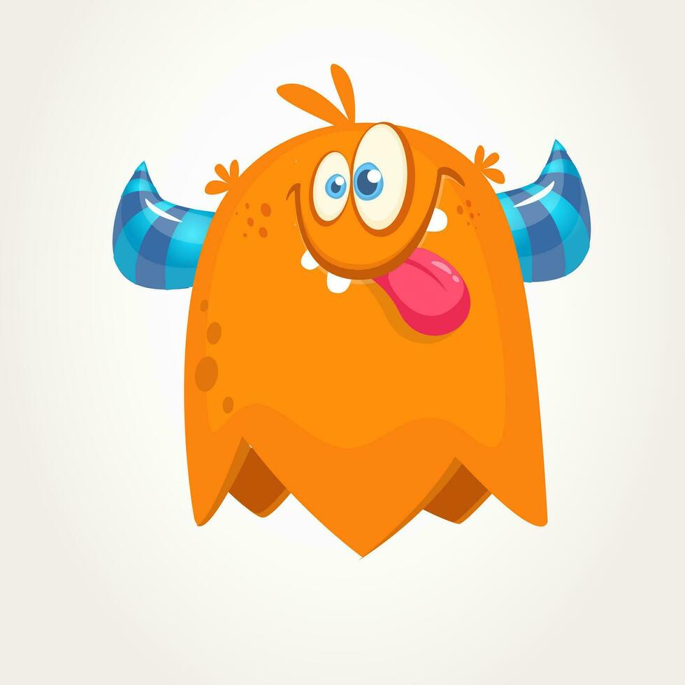 Funny cartoon monster. Vector illustration