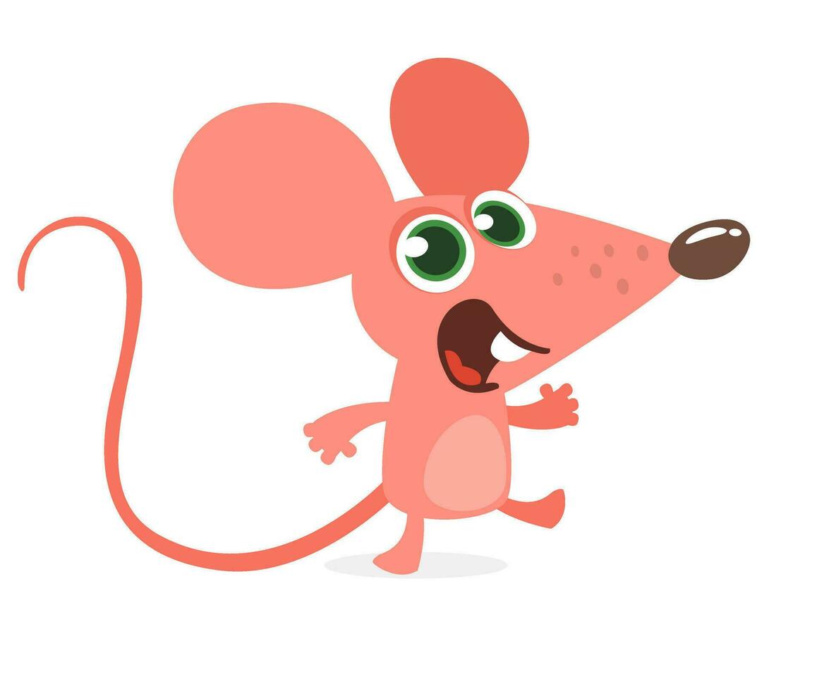 Cute cartoon mouse. Vector illustration isolated