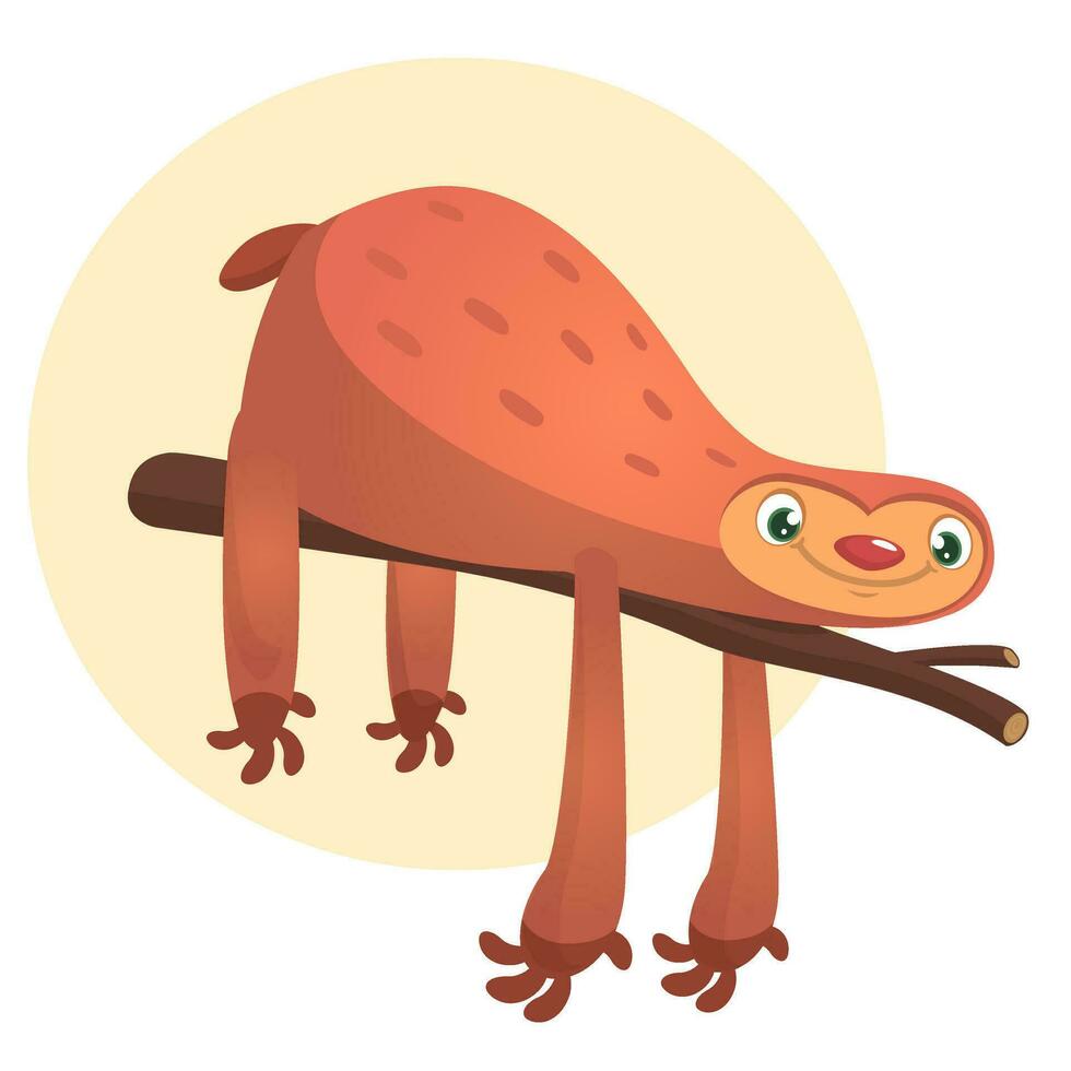 Cute cartoon sloths, funny vector illustration, poster and greeting card