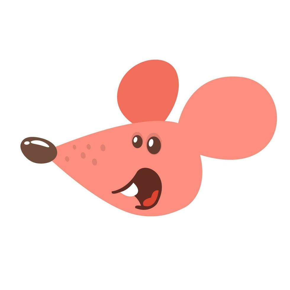 Cute cartoon mouse. Vector illustration isolated