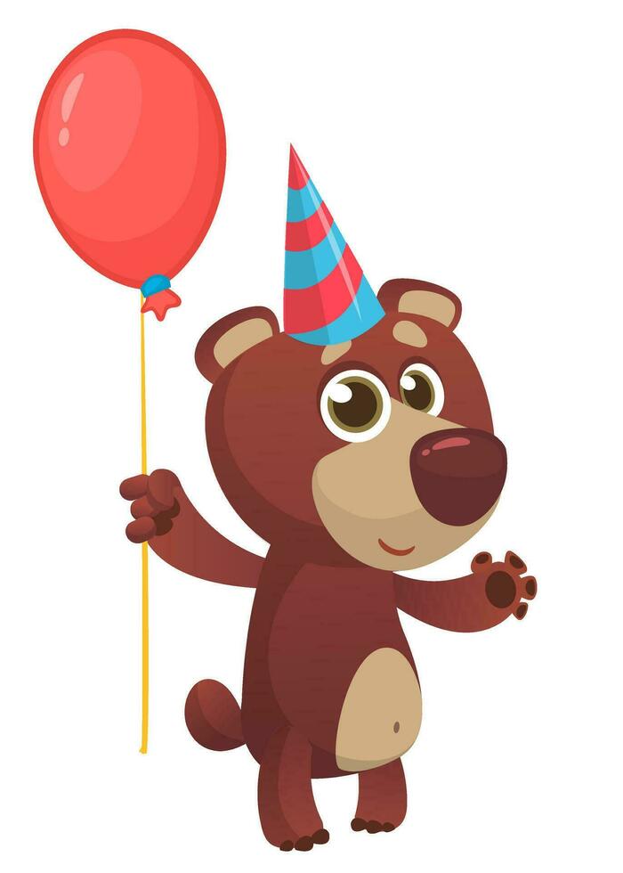 Cute cartoon bear. Vector illustration