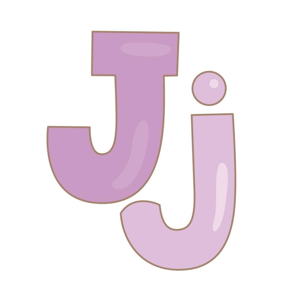 Alphabet J For Vocabulary School Lesson Student Cartoon Illustration Vector Clipart