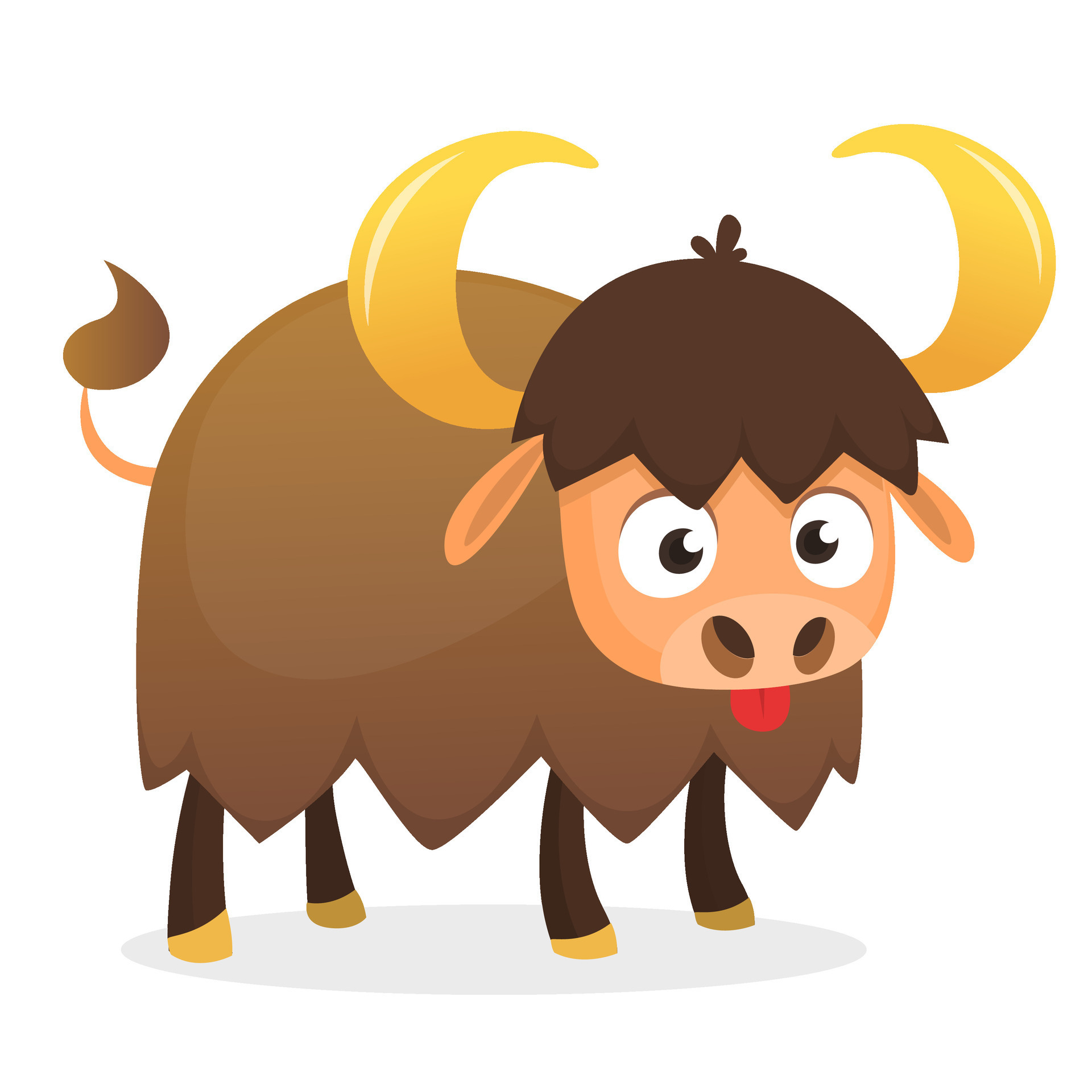 Vector Illustration Of Cartoon Buffalo 26583421 Vector Art At Vecteezy Illustration Of Cartoon Buffalo Vector