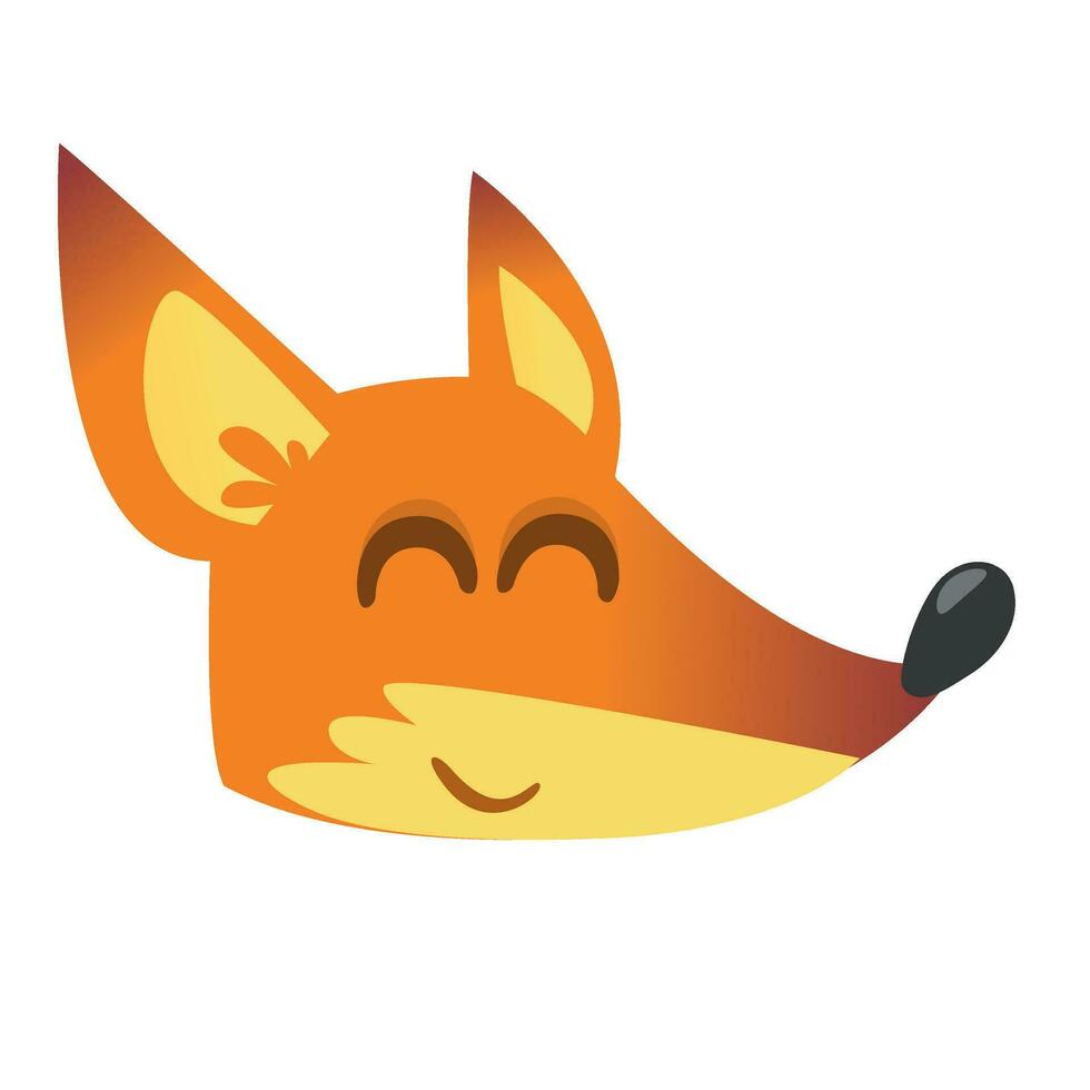 Cute cartoon fox. Vector illustration