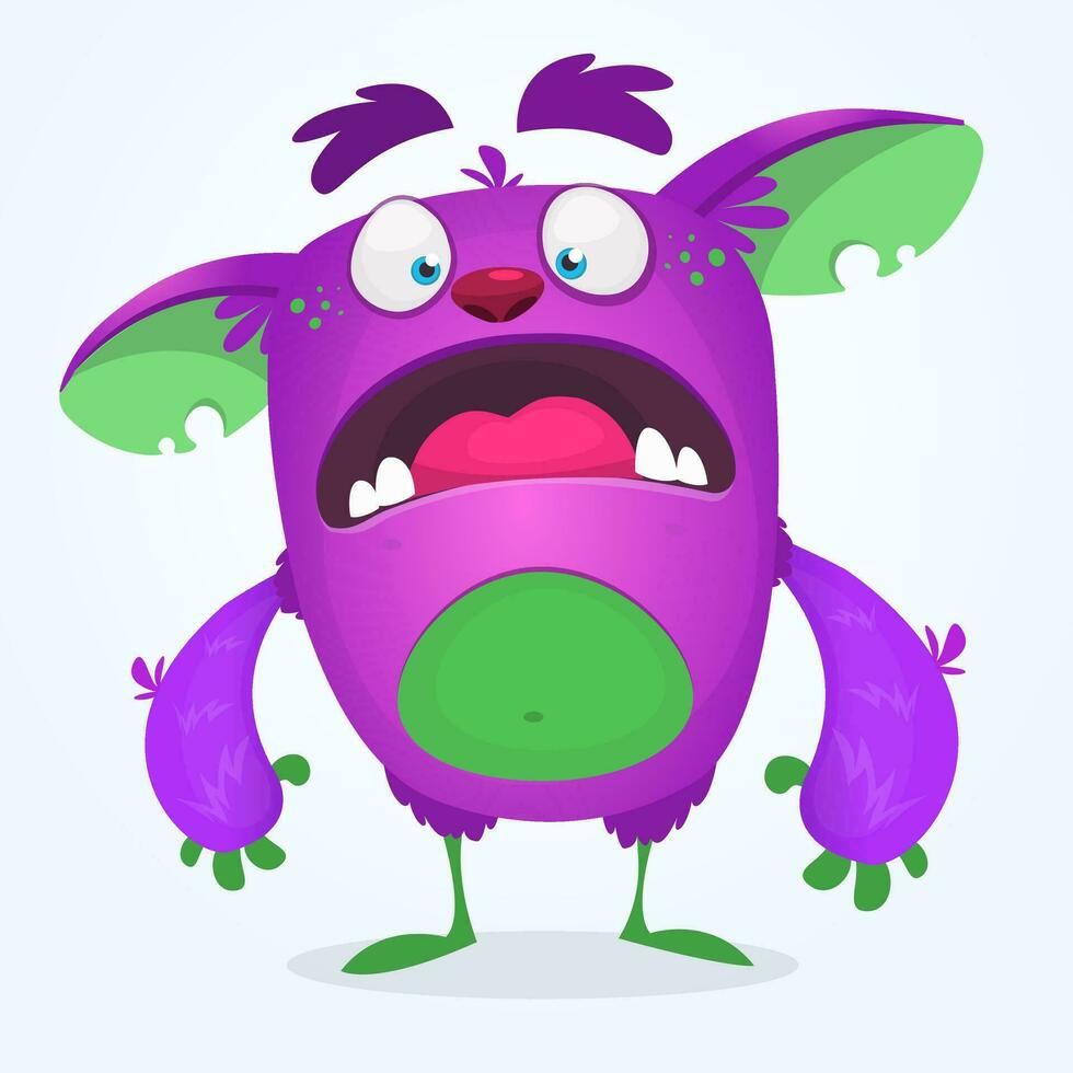 Cartoon funny monster. Halloween vector illustration