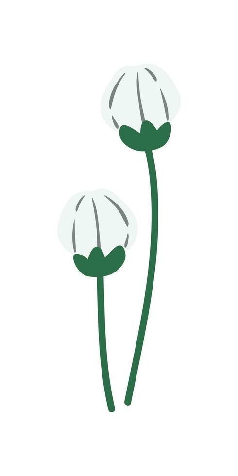 Gardening Element Illustration. Plant And Flower Illustration. Summer, Spring Season Elements. vector