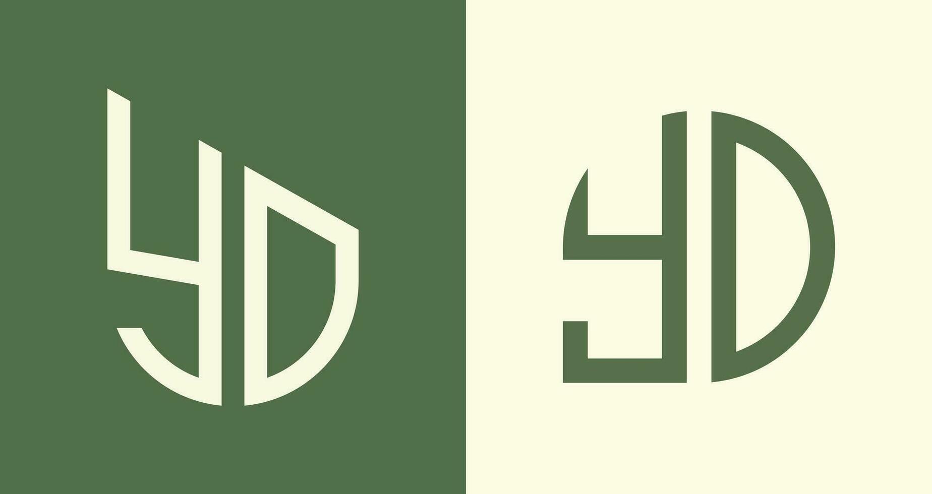 Creative simple Initial Letters YD Logo Designs Bundle. vector