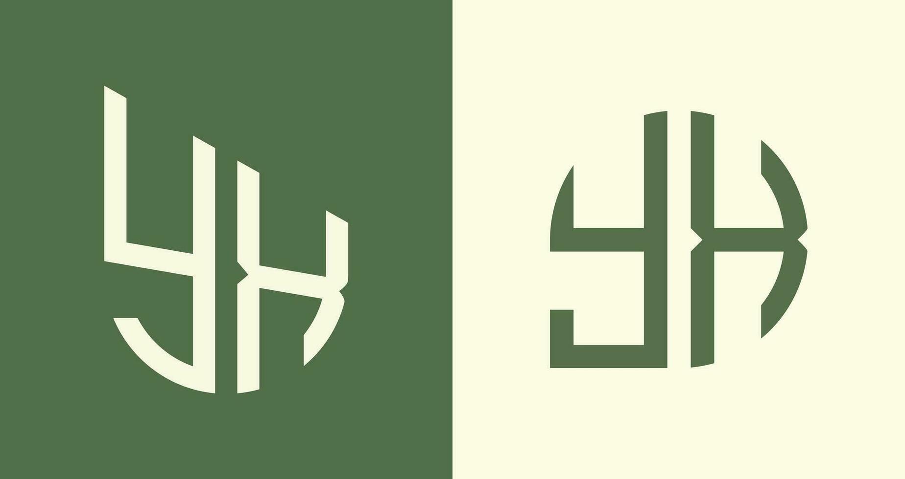 Creative simple Initial Letters YX Logo Designs Bundle. vector
