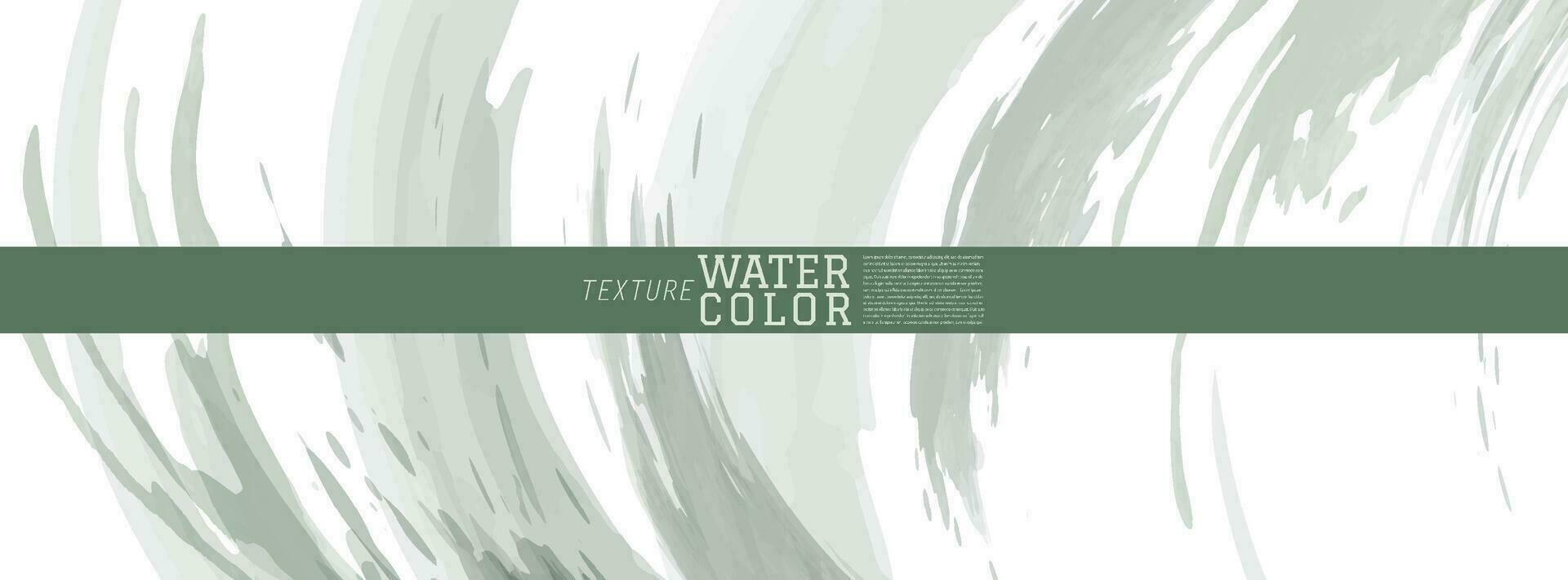 Green Earth tone watercolor splash background vector