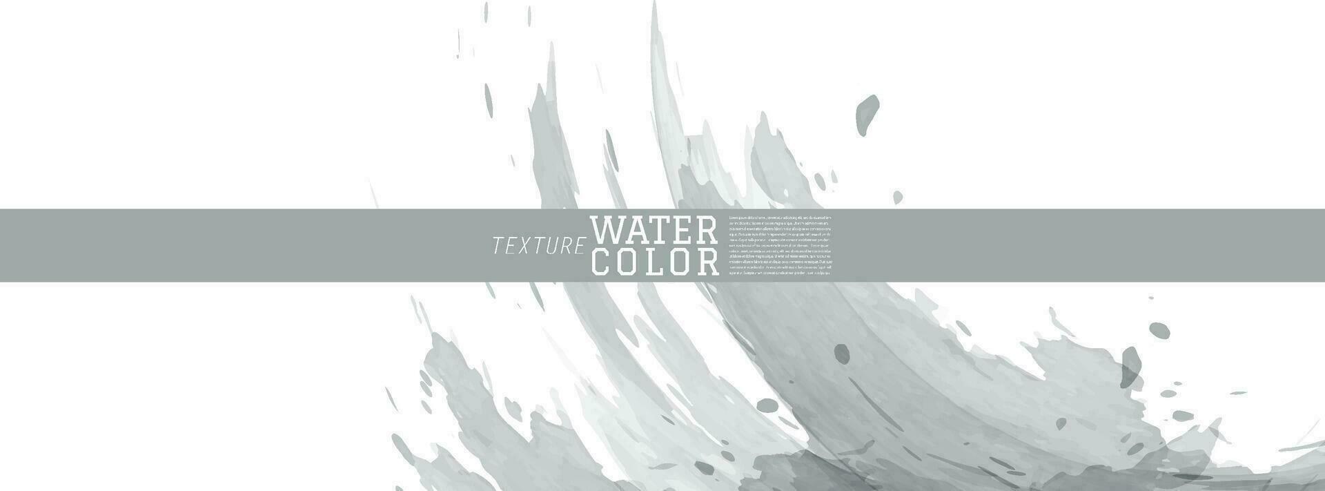 Grey Earth tone vintage watercolor splash background vector