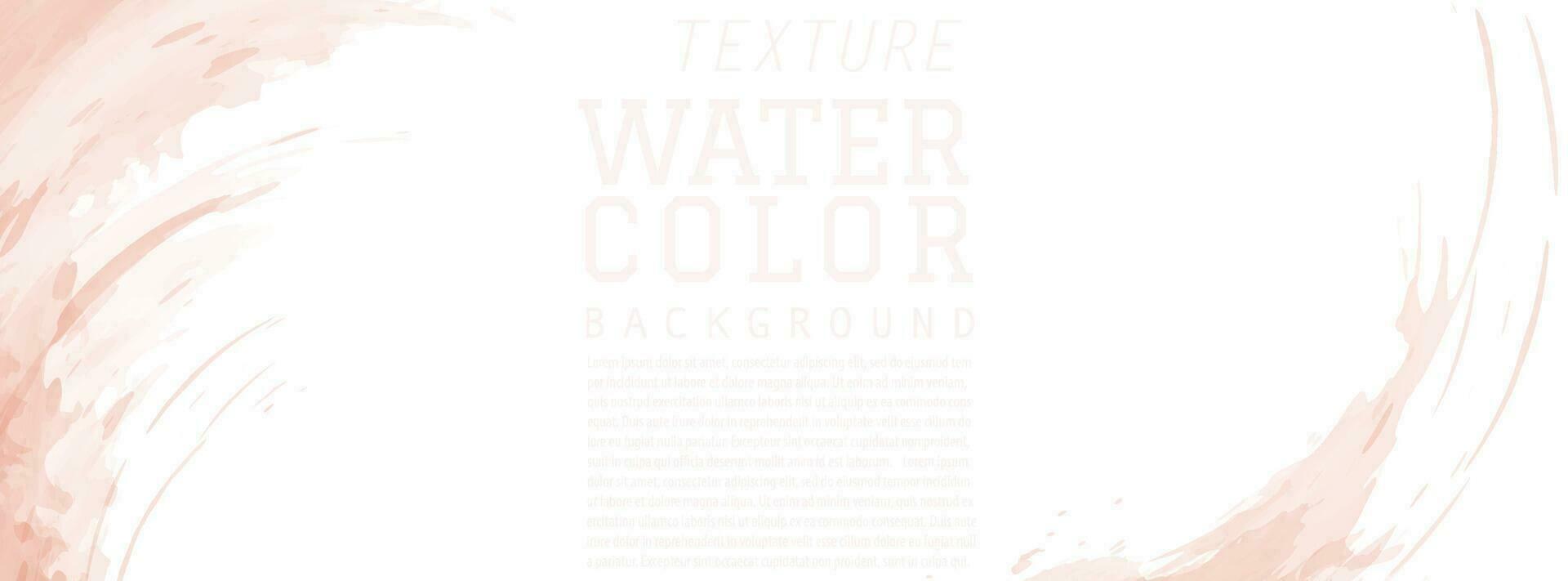 Abstract light orange surface of watercolor texture vector