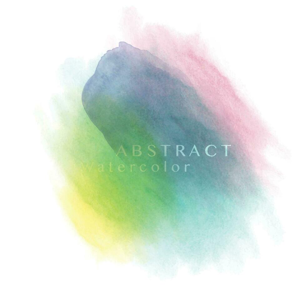 Abstract Rainbow watercolor brush background vector