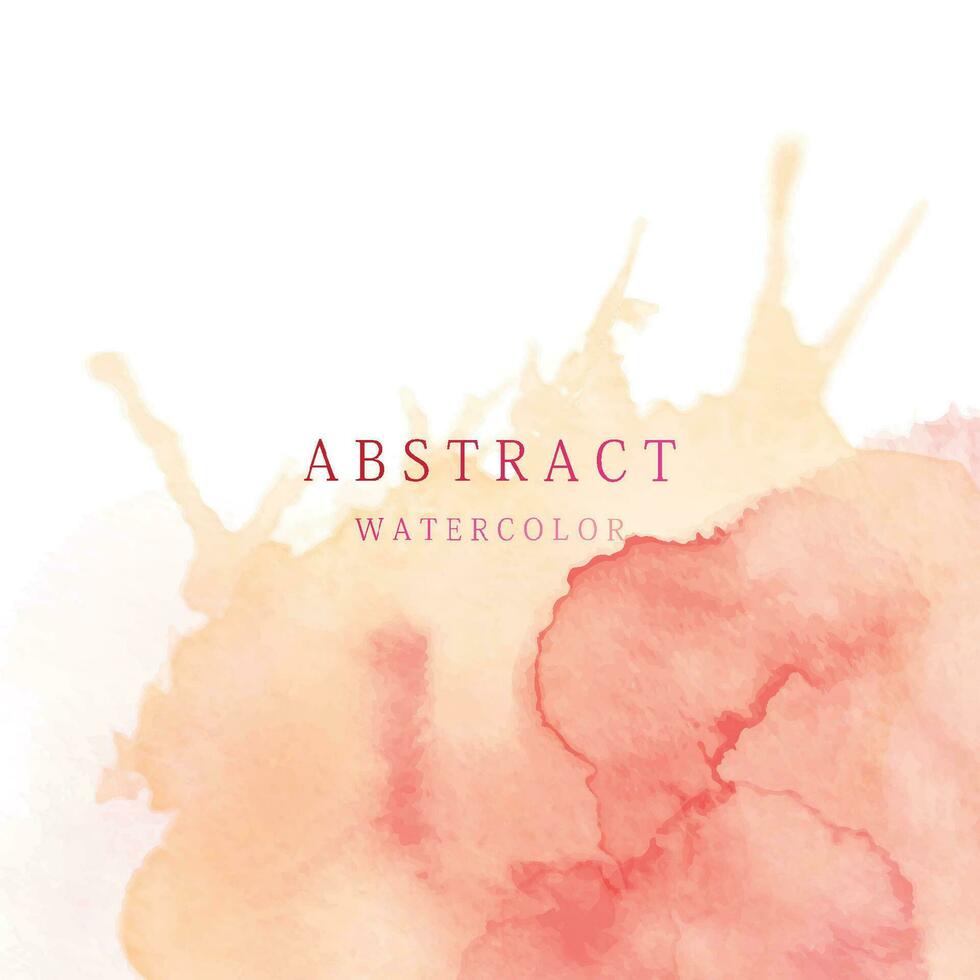 Red abstract splash watercolor background vector