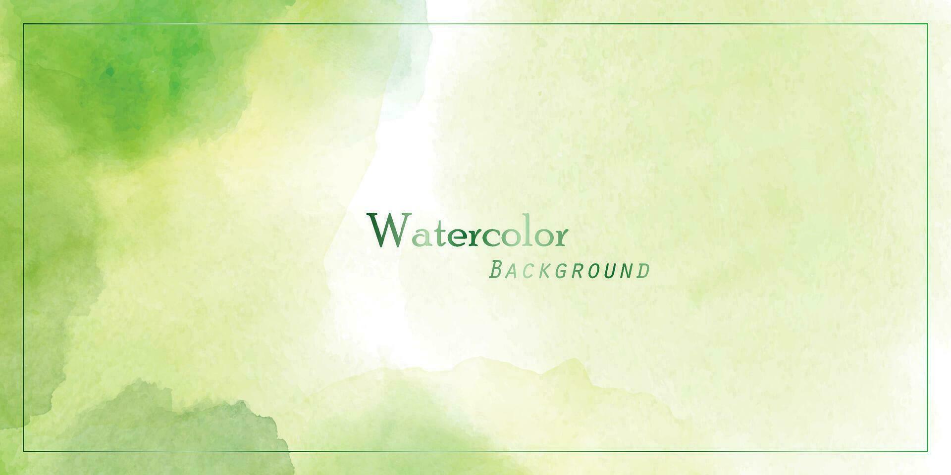 Wide green background with rectangle frame vector