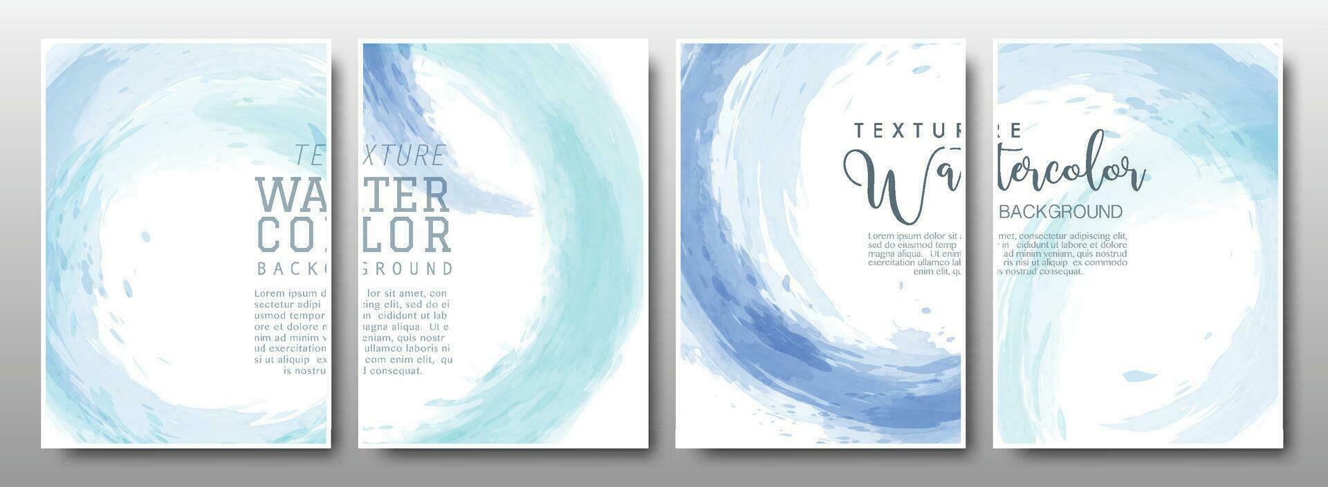Set of background circle pastel blue vector