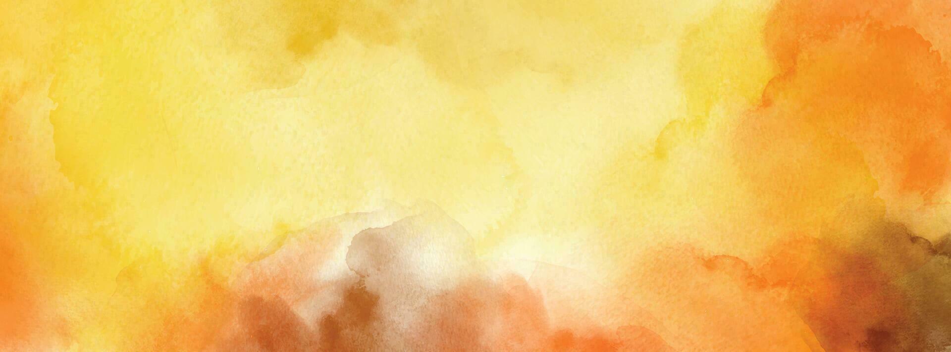 Abstract surface yellow orange watercolor vector