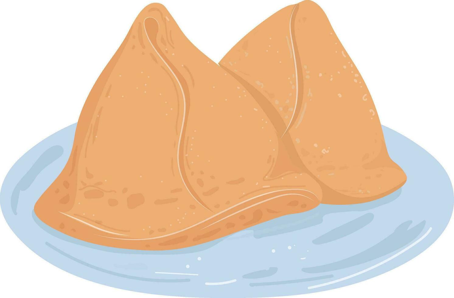 samosa indio comida ilustración vector