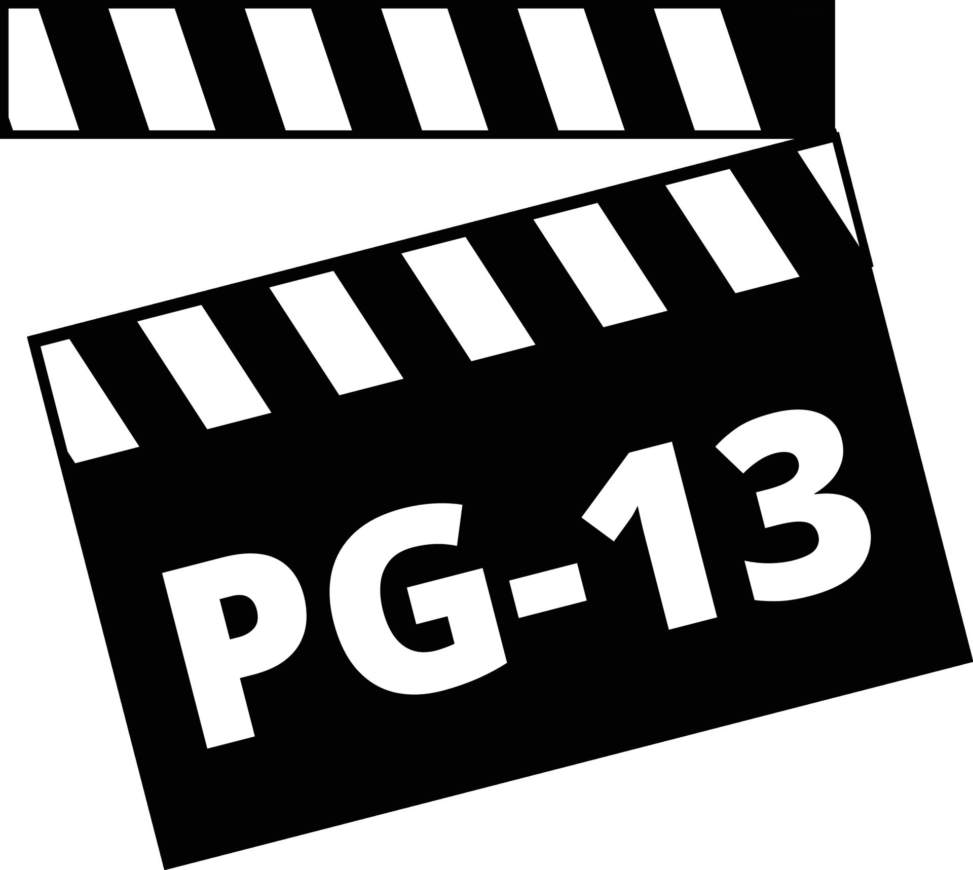 Rated PG-13 Film Movie Rating Logo Vinyl Decal Sticker 