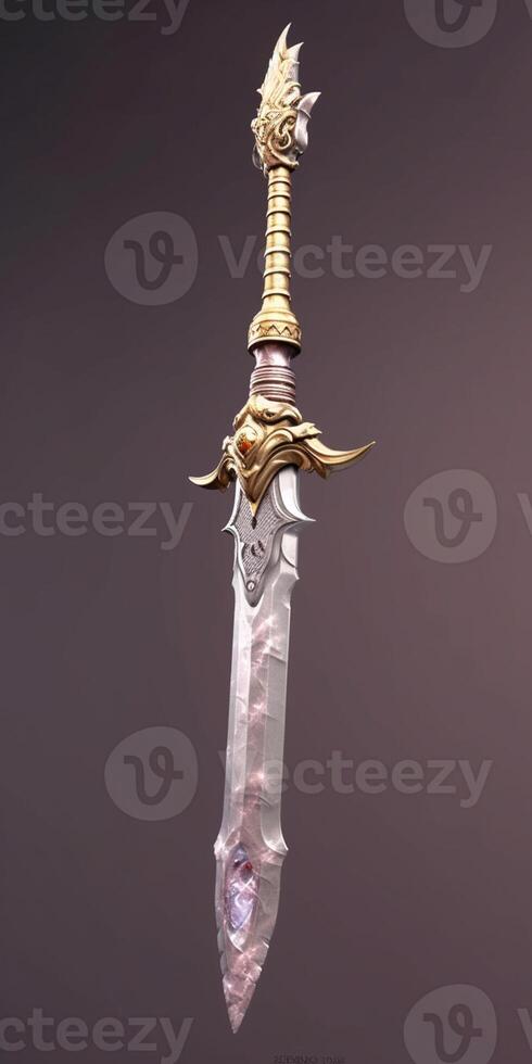 A sword with a standard hilt sword blade Image photo