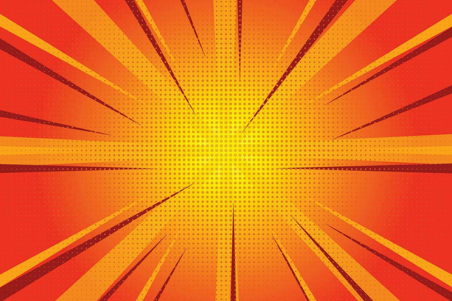 Comic Style Sun Ray Zoom Speed Line abstract background vector