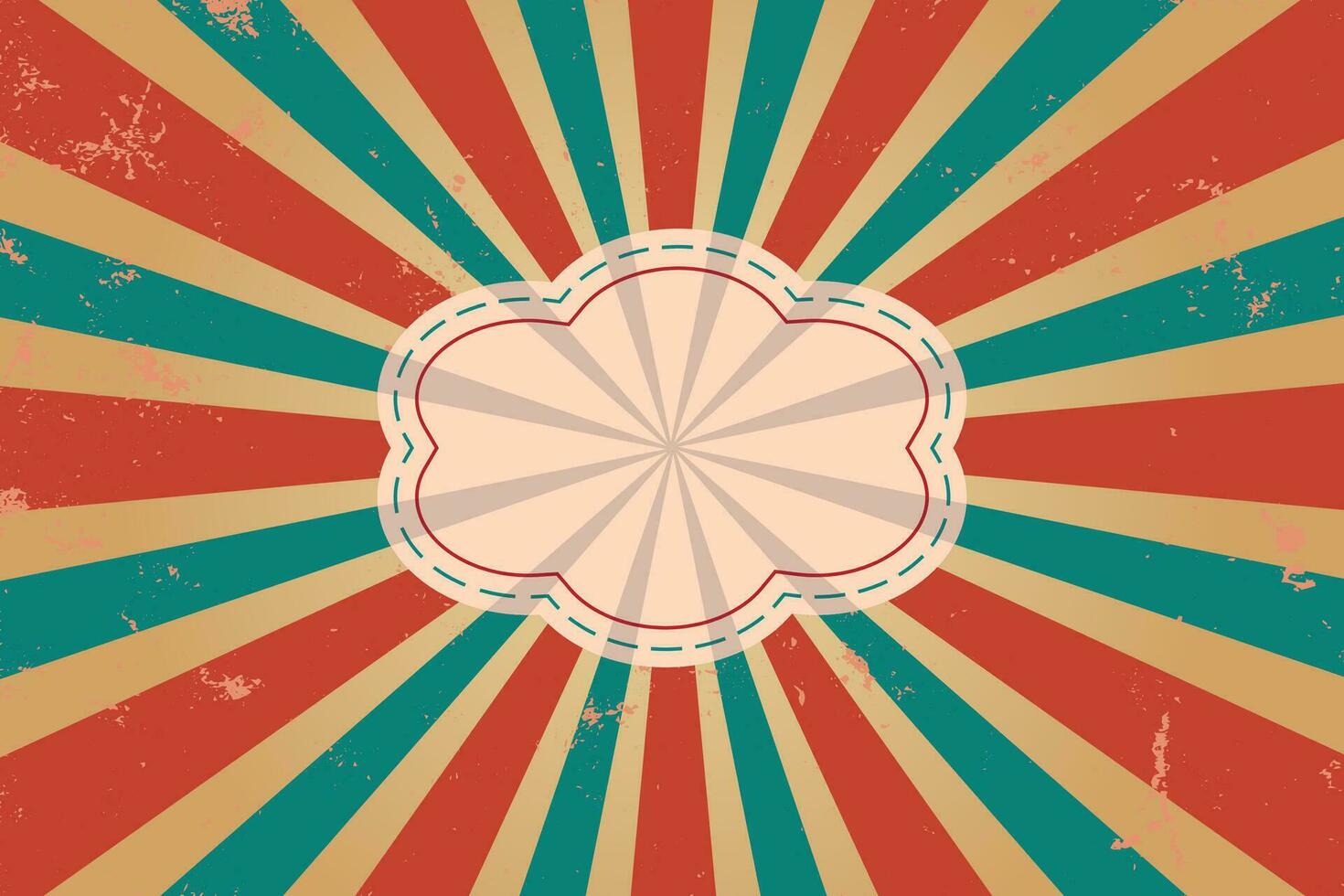 movimiento enfocar línea Clásico rayos rayos de sol retro antecedentes con grunge estilo vector