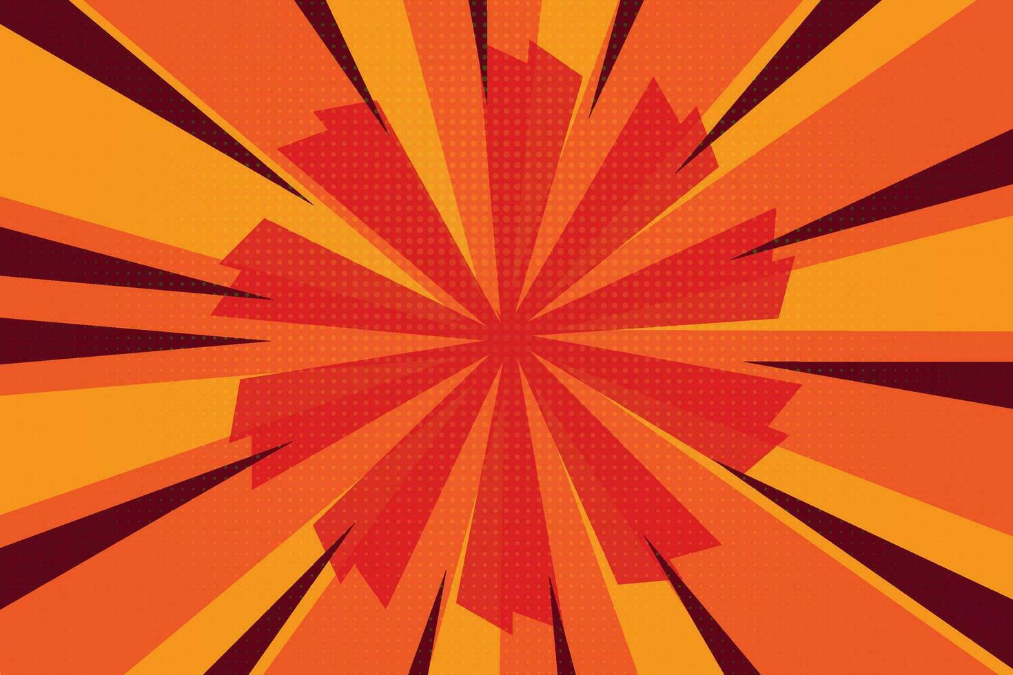 Comic Style Sun Ray Zoom Speed Line abstract background vector