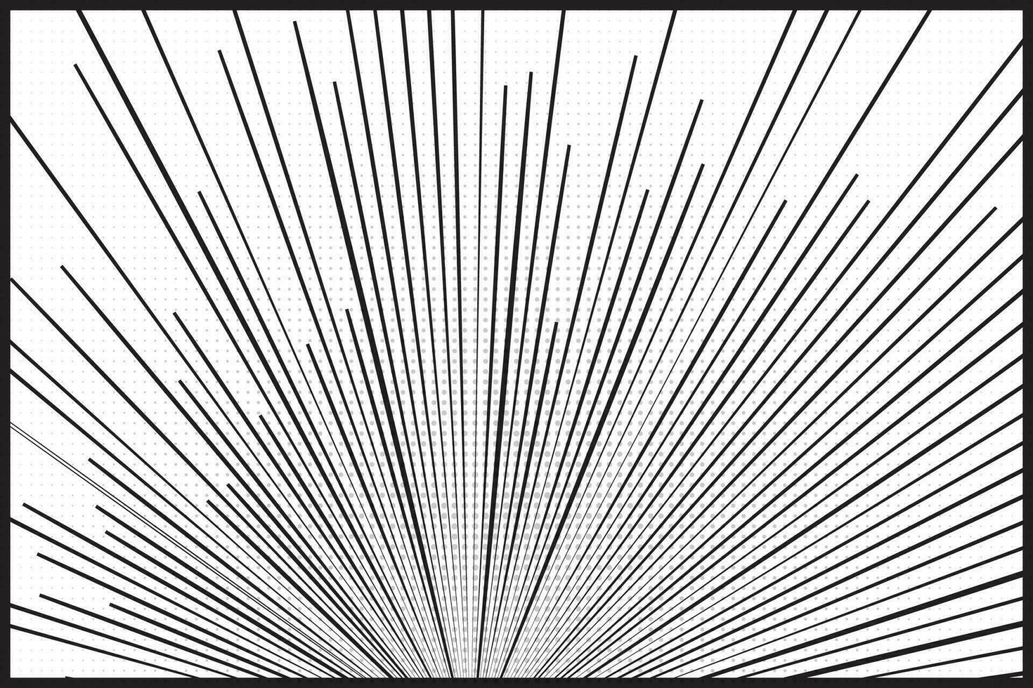 Comic Hand drawn zoom lines motion background And Sunburst pattern vector