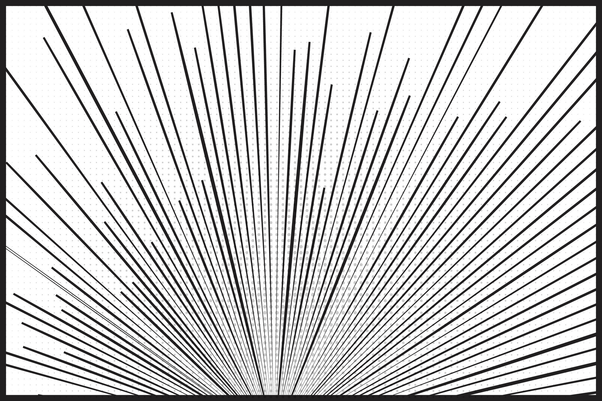 Comic Hand drawn zoom lines motion background And Sunburst pattern