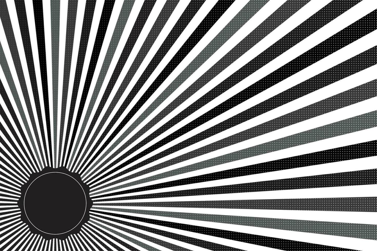 Comic Hand drawn zoom lines motion background And Sunburst pattern vector