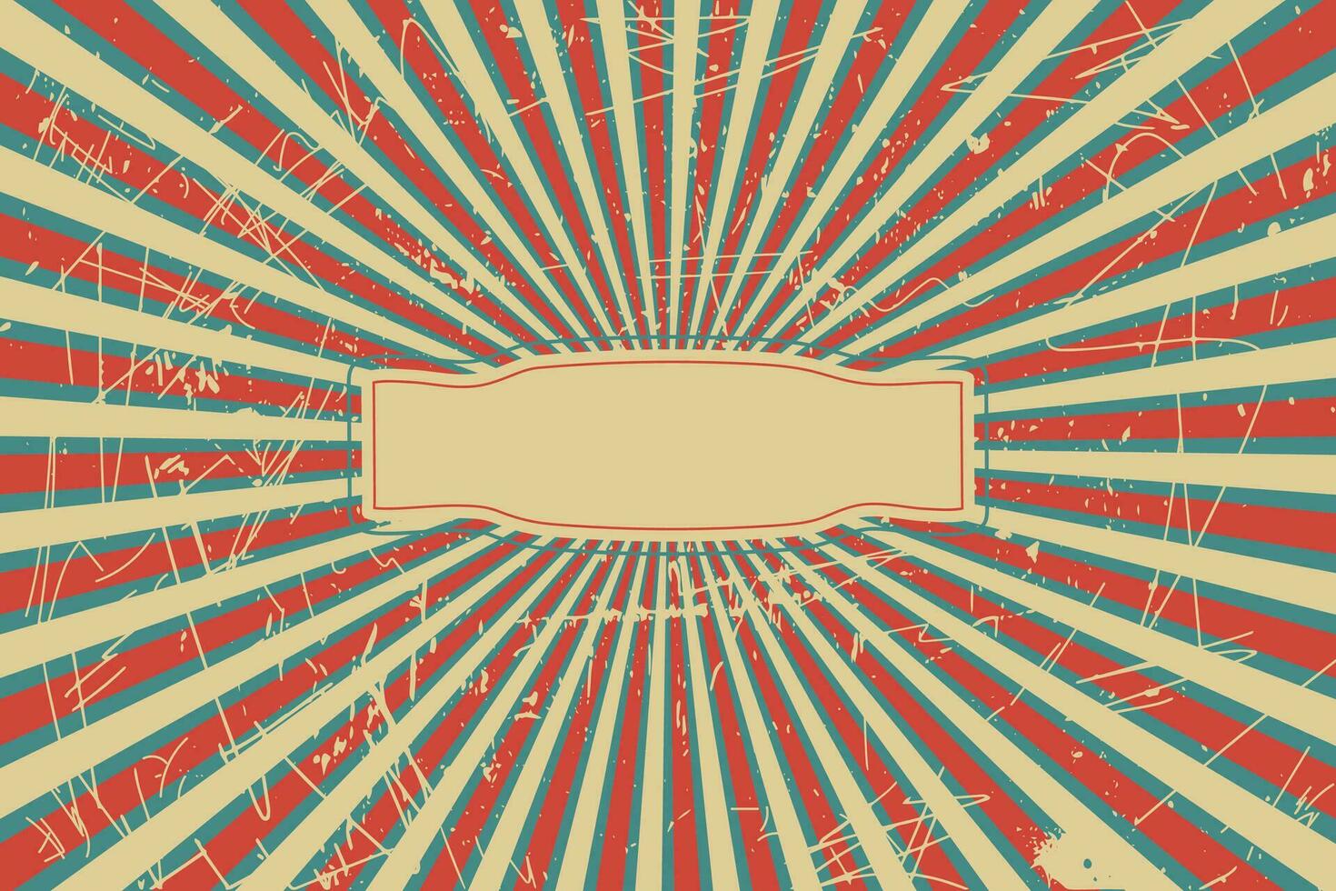 Motion Zoom Line vintage rays sunburst retro background With Grunge style vector