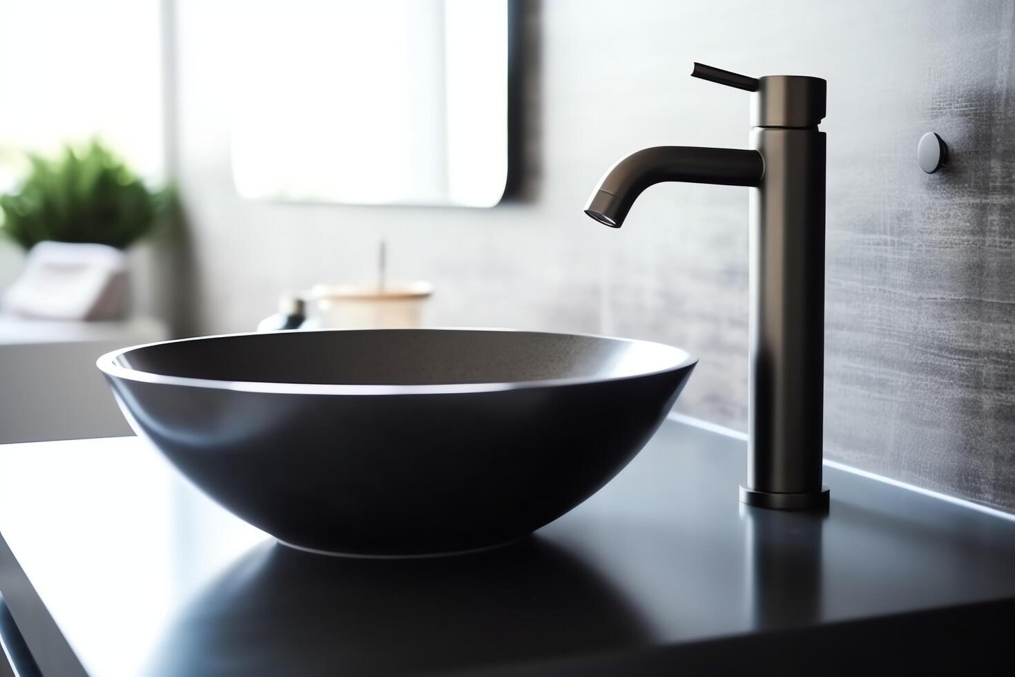 Modern public bathroom with row of white ceramic wash sink basins and faucet with mirror in restroom concept by photo