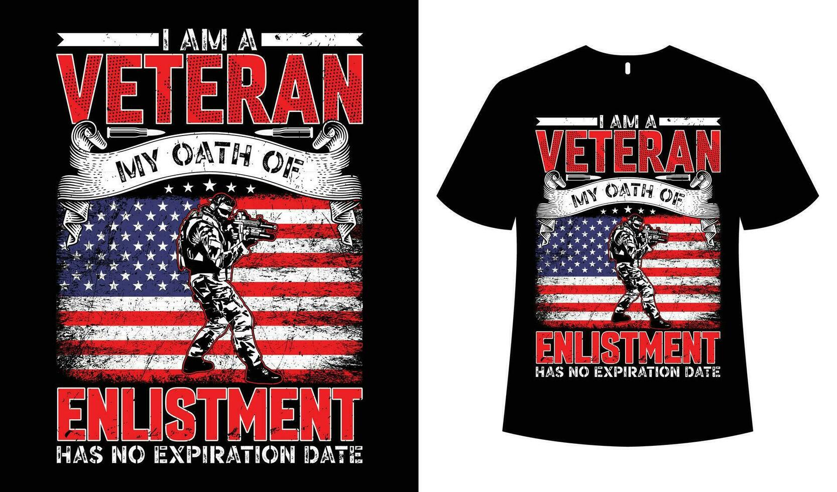 USA Veteran t-shirt Design Template Vector Image.