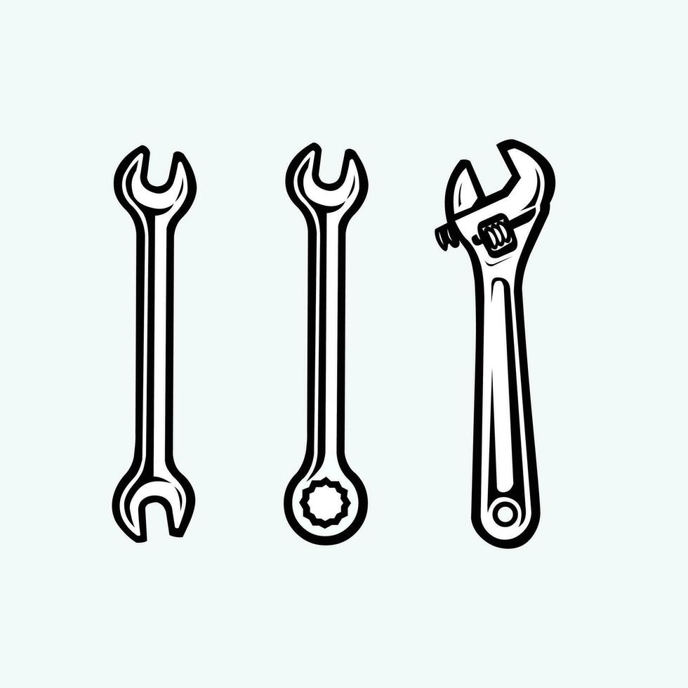 Tools Wrench Vector, Art, Icon, Graphic Isolated vector