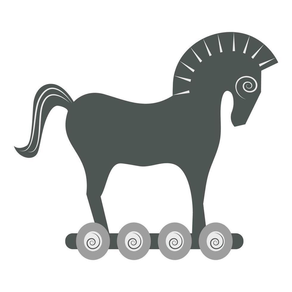 Isolated Trojan horse vector icon graphic illustration