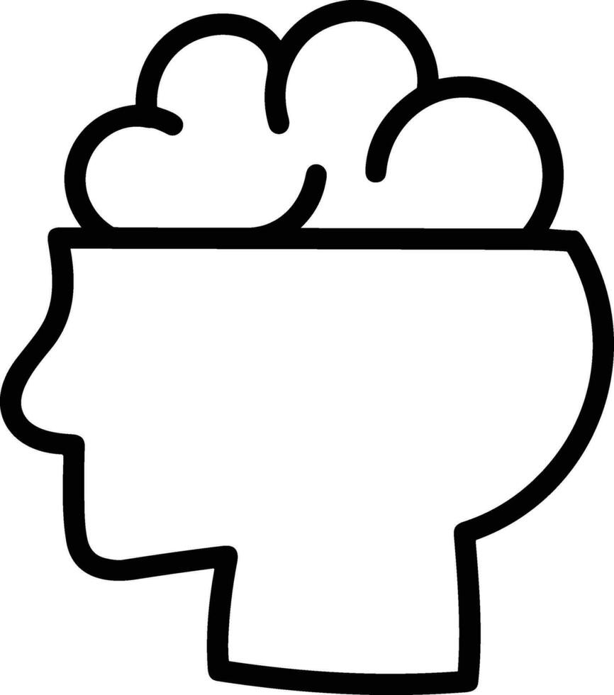 Brain idea symbol icon vector image. Illustration of the creative intelligence think design image
