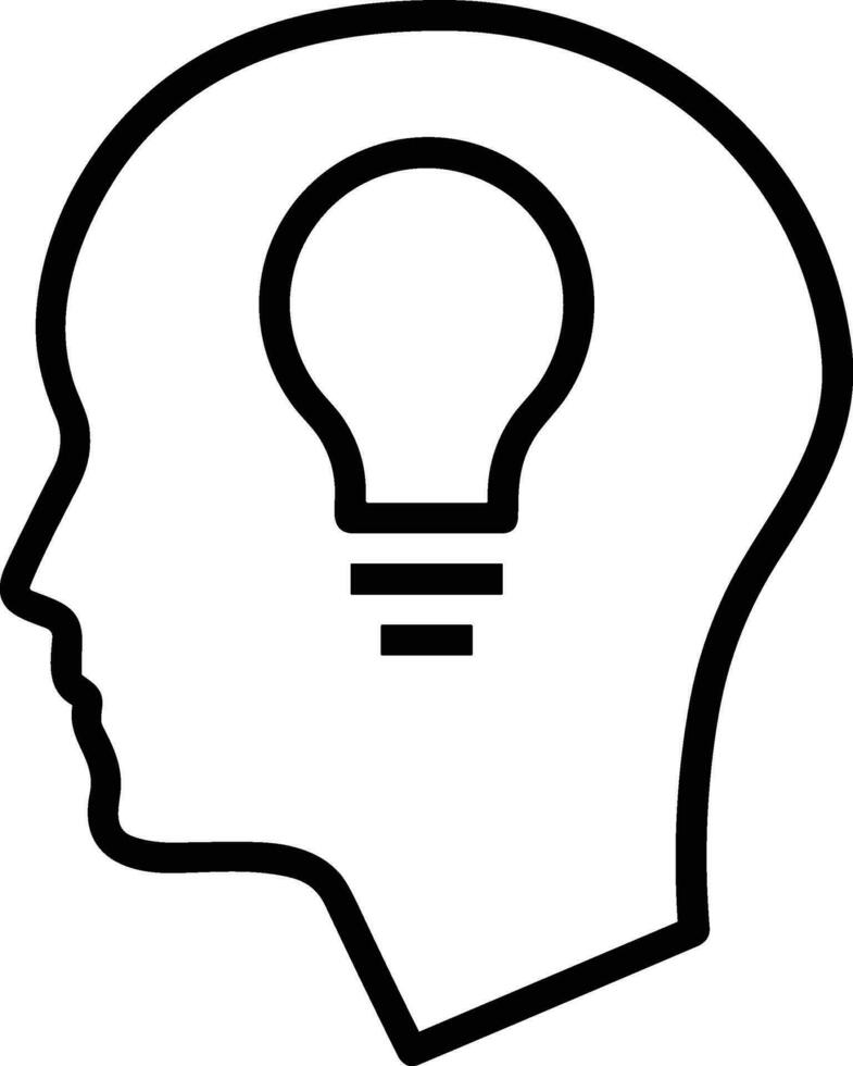 Brain idea symbol icon vector image. Illustration of the creative intelligence think design image