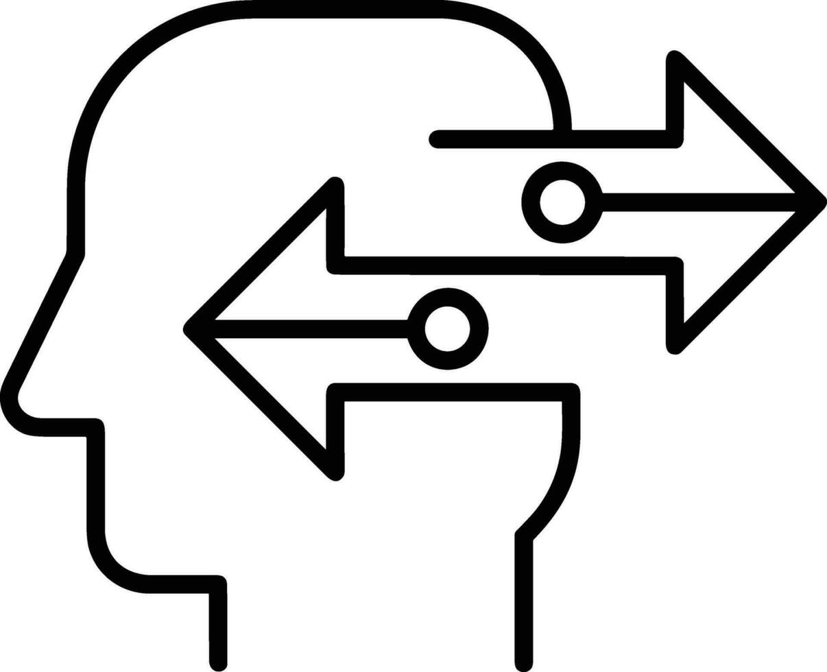 Brain idea symbol icon vector image. Illustration of the creative intelligence think design image