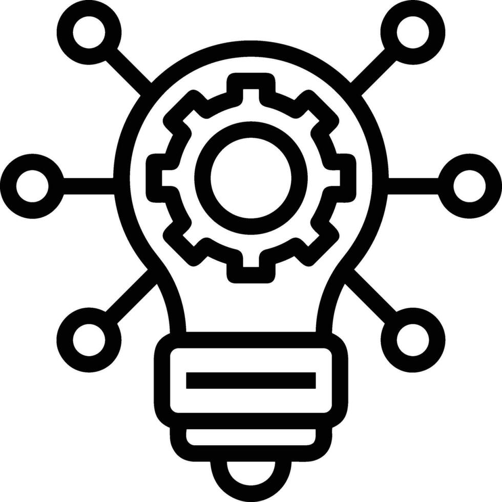 Brain idea symbol icon vector image. Illustration of the creative intelligence think design image