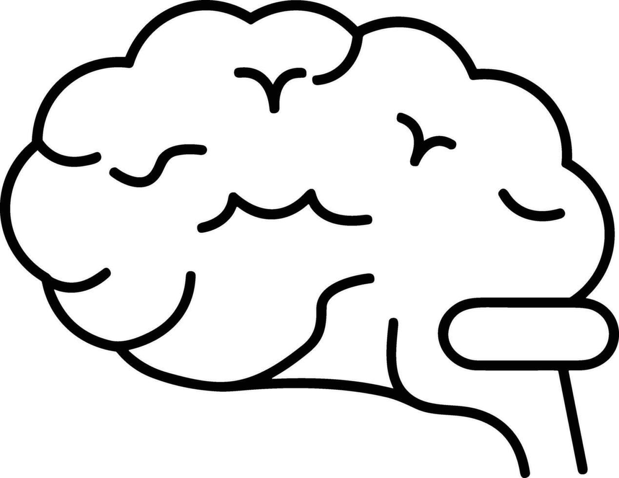 Brain idea symbol icon vector image. Illustration of the creative intelligence think design image