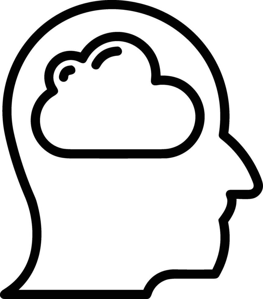 Brain idea symbol icon vector image. Illustration of the creative intelligence think design image