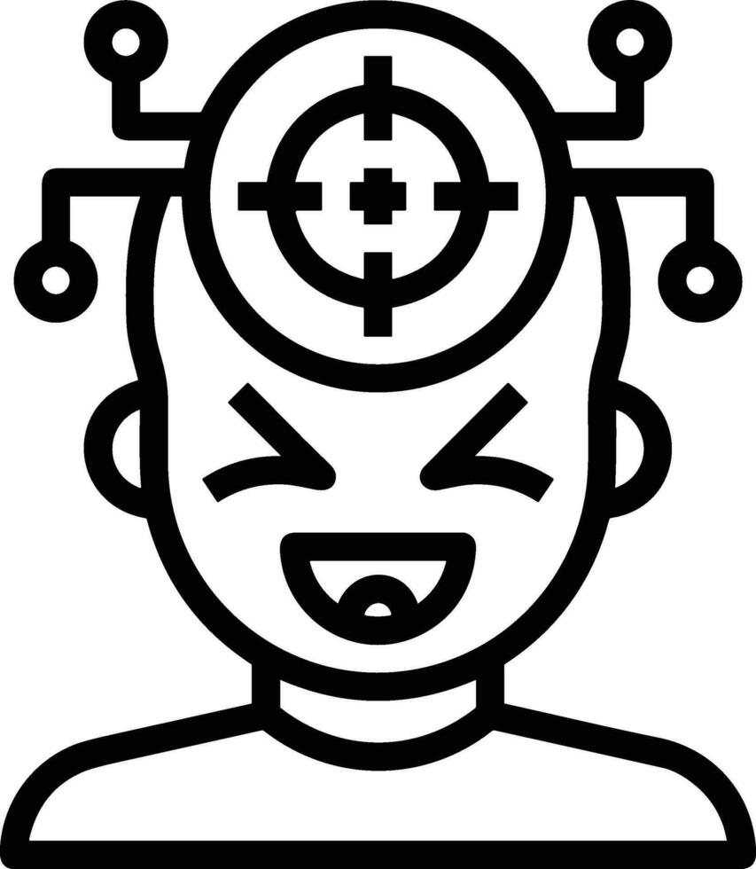 Brain idea symbol icon vector image. Illustration of the creative intelligence think design image