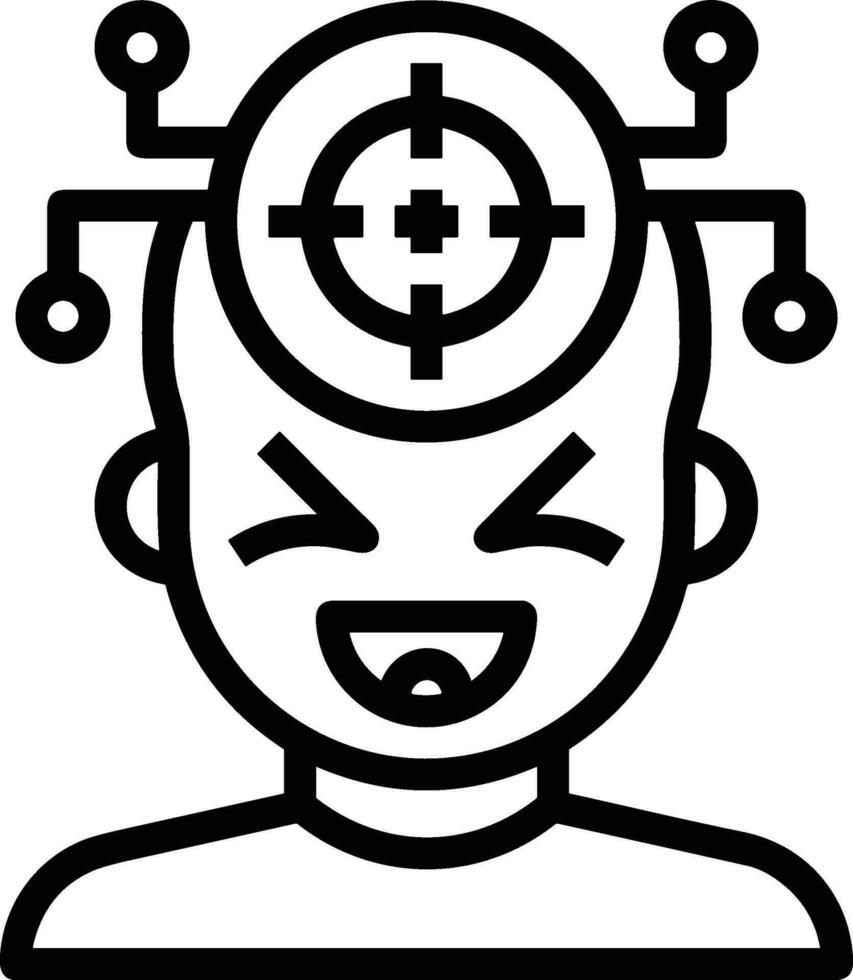 Brain idea symbol icon vector image. Illustration of the creative intelligence think design image